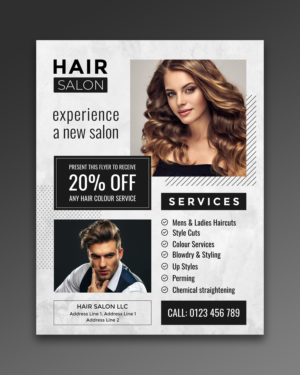 UNIVERSAL HAIR STUDIO NEEDS A FLYER MADE | Flyer Design by ecorokerz