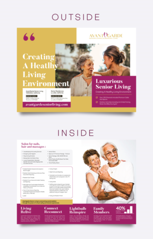Avantgarde Senior Living Marketing Brochure, Covid-19 Brochure, Introduction to our manager  | Design de Flyer par JK18
