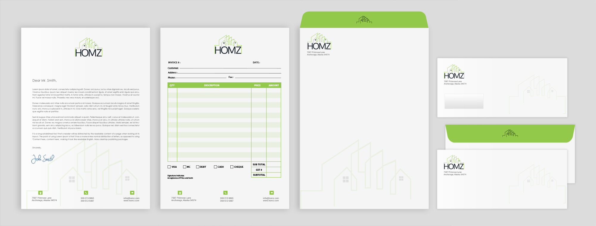 Stationery Design by chandrayaan.creative for Homz app | Design #25308308