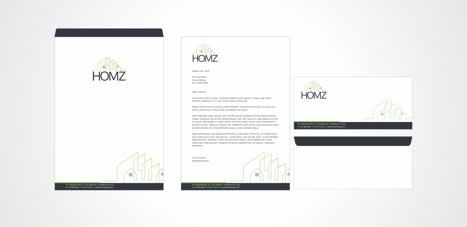 Stationery Design by Dave Paresh for Homz app | Design #25315465