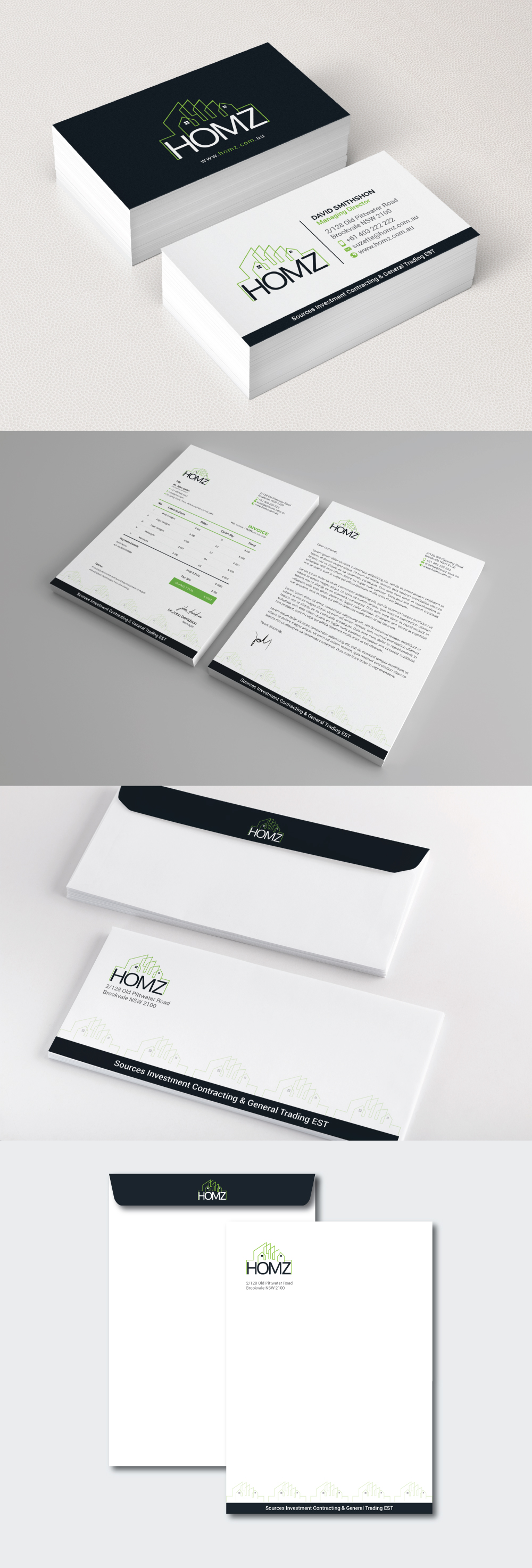 Stationery Design by R.design for Homz app | Design #25326512