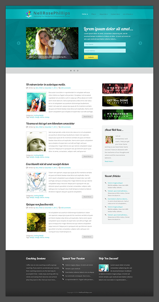 Wordpress Design by LyDuong for Ideation by Design | Design #3043690
