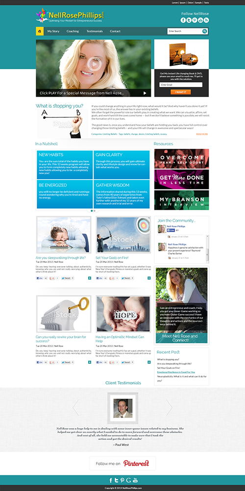 Wordpress Design by amberegg for Ideation by Design | Design #3027157