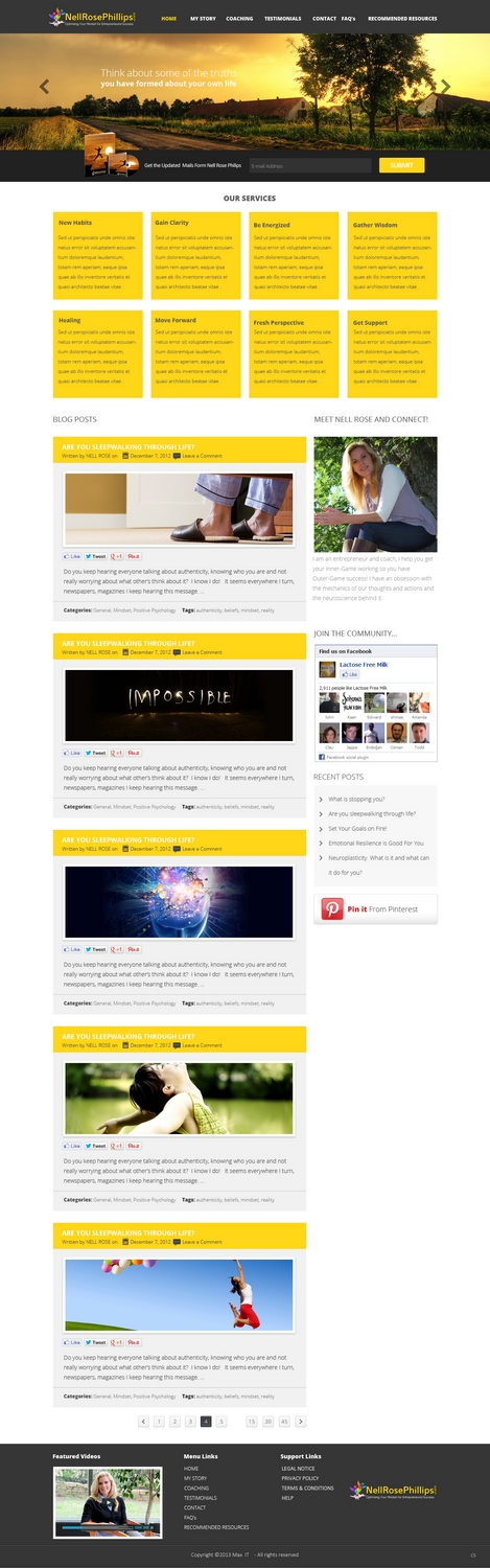 Wordpress Design by pb for Ideation by Design | Design #3036684