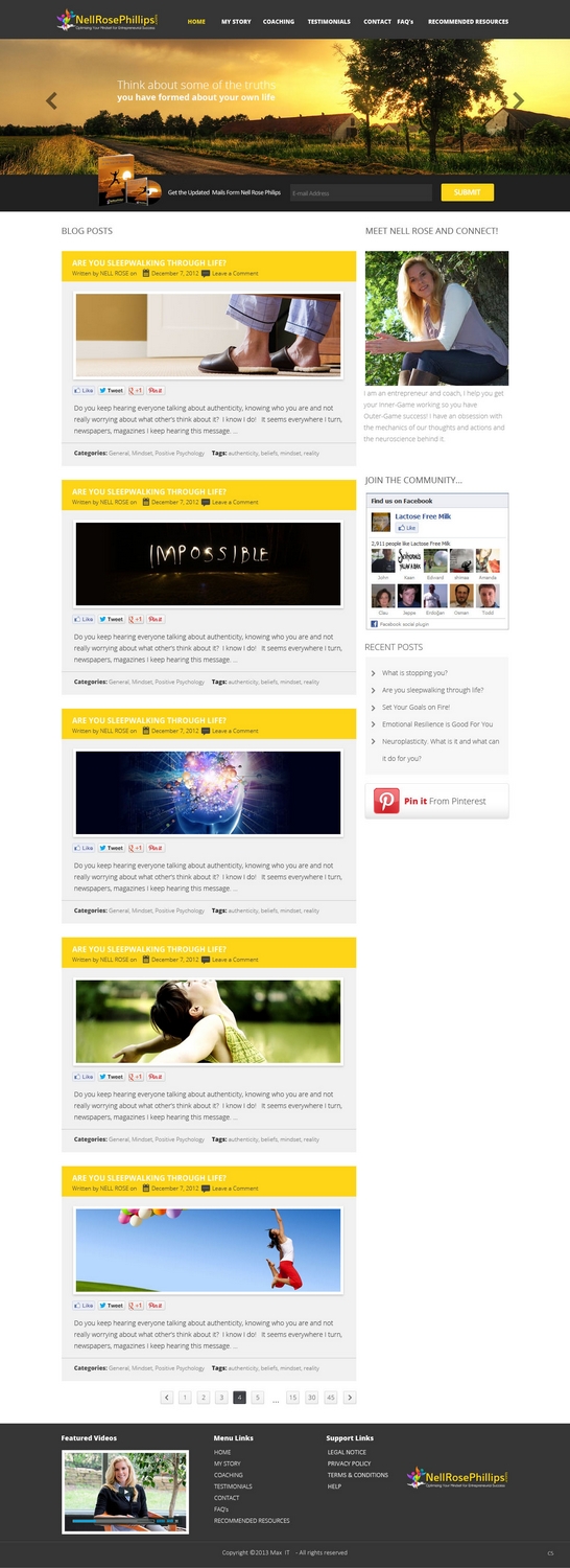 Wordpress Design by pb for Ideation by Design | Design #3043381