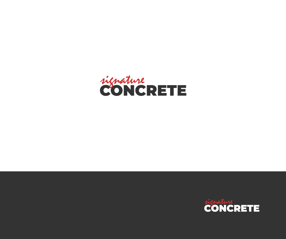 Logo Design by aglaronde23 for Signature concrete  | Design #25304232