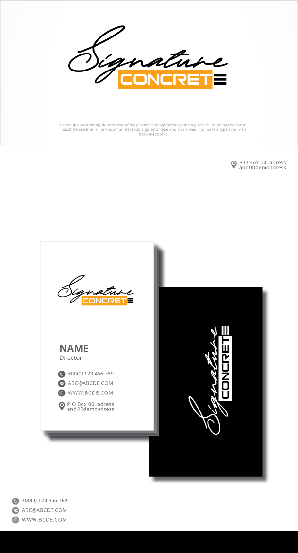 Logo Design by graphicevolution for Signature concrete  | Design #25300793