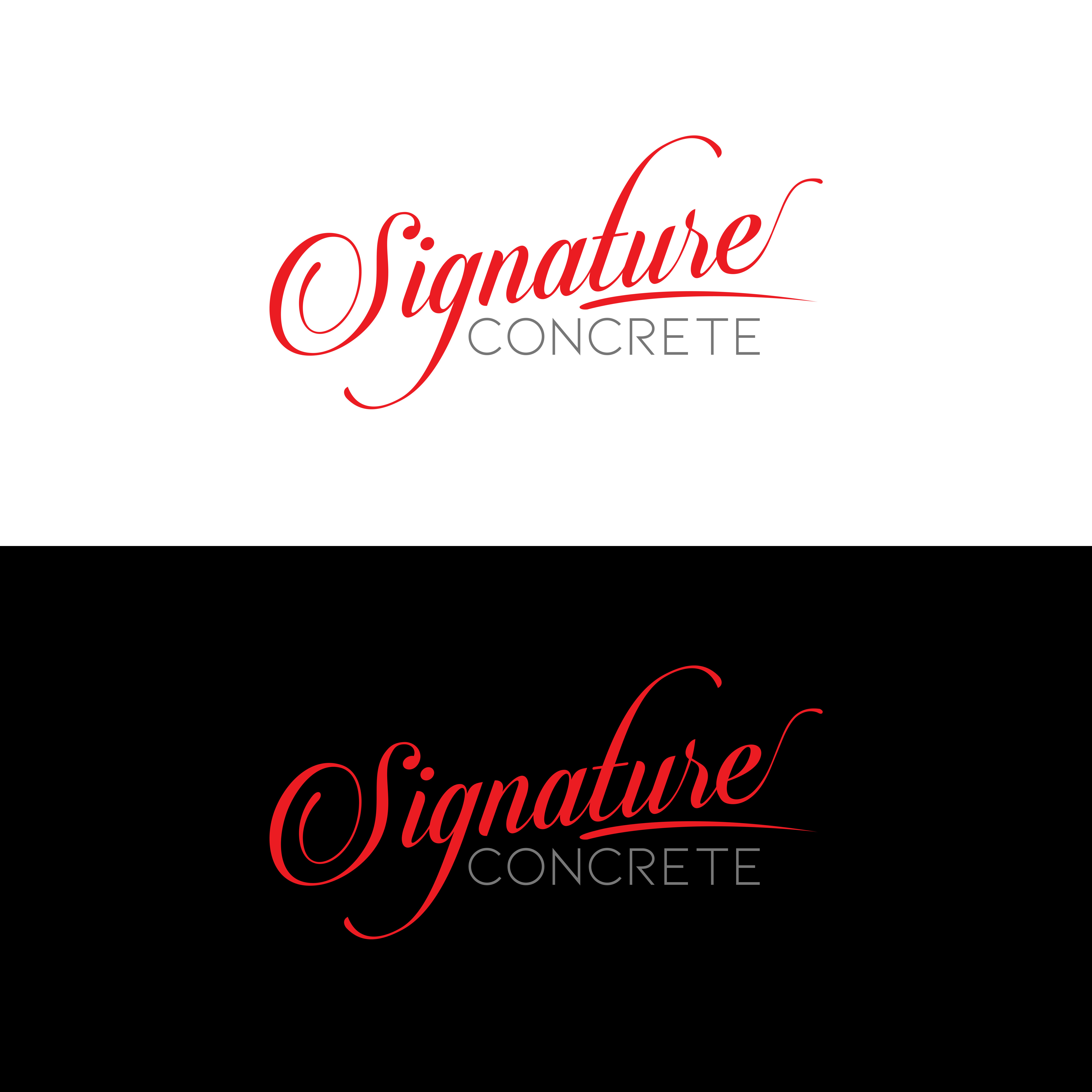 Logo Design by Moumita 6 for Signature concrete  | Design #25332056