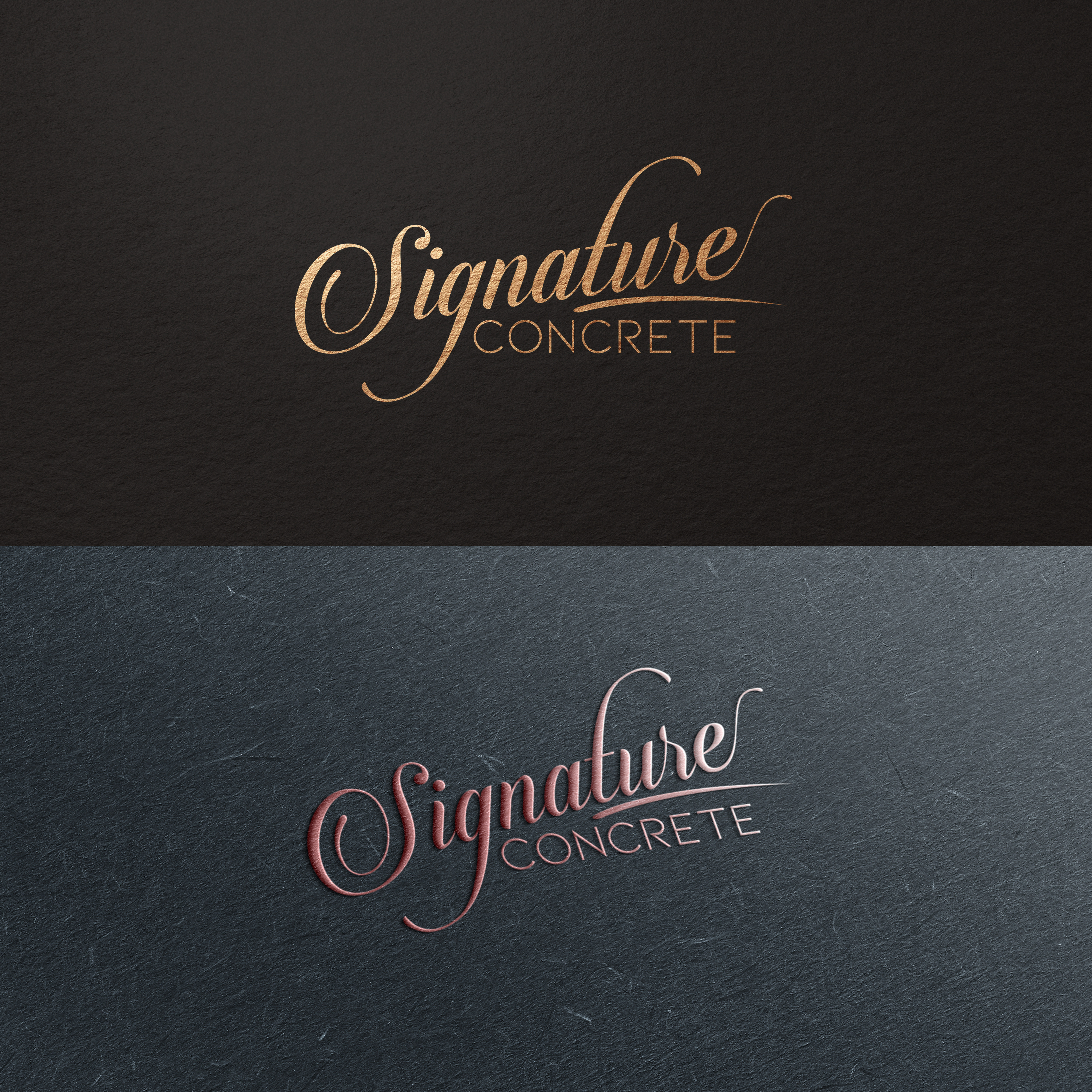 Logo Design by Moumita 6 for Signature concrete  | Design #25332057