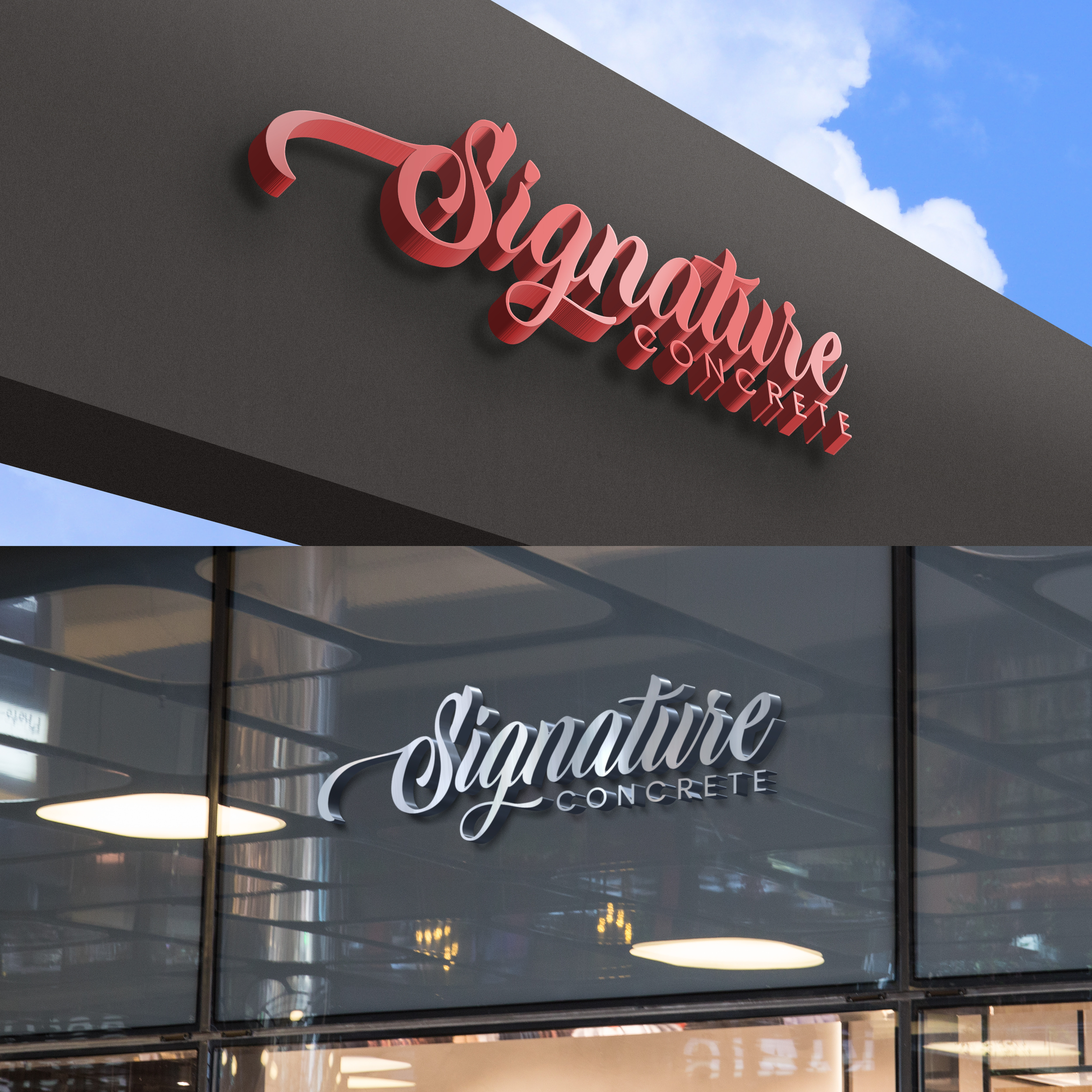 Logo Design by Moumita 6 for Signature concrete  | Design #25332062