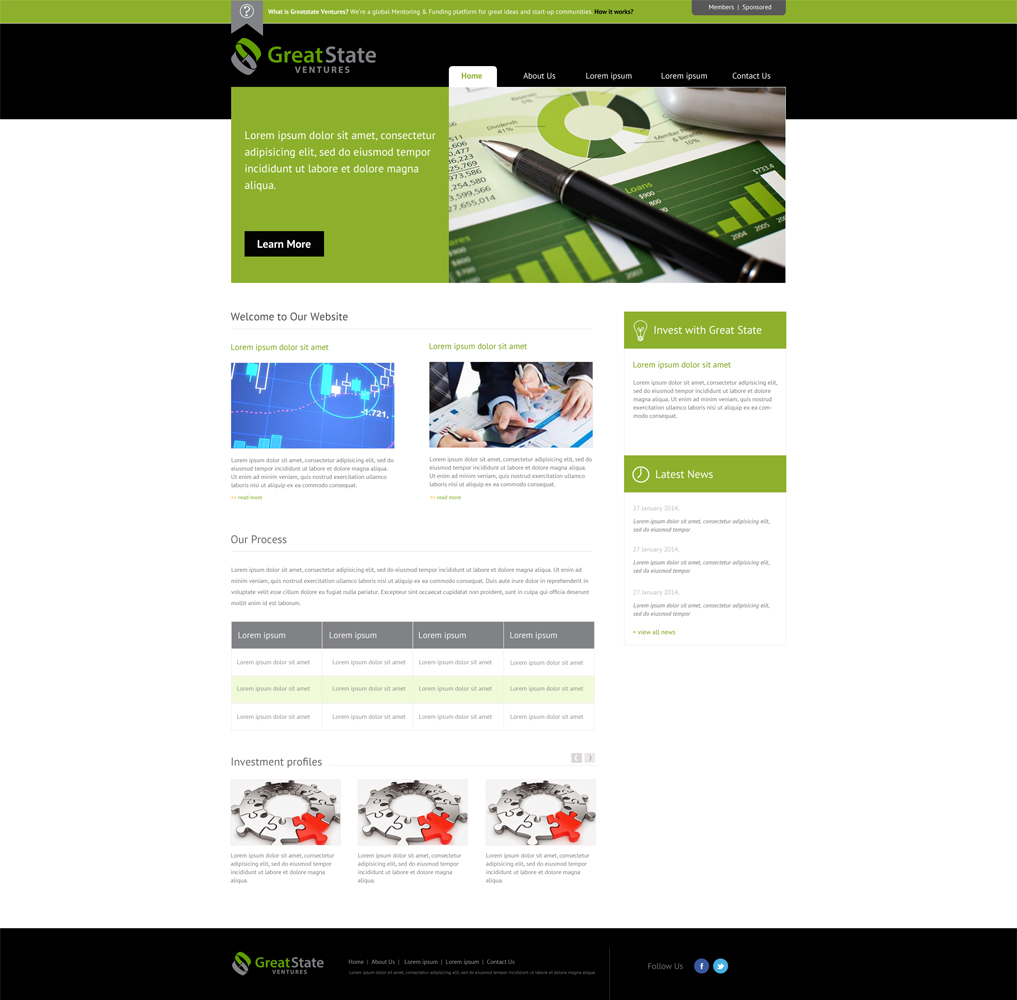 Web-Design von aarsita für Great State Ventures | Design #3026663