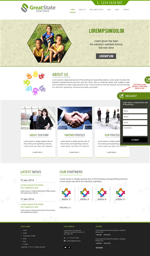 Web Design par GlobalTech pour Great State Ventures | Design : #3046078