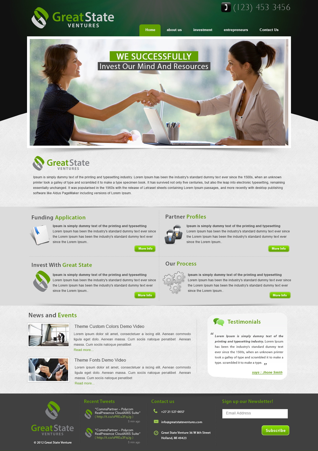 Web Design by webxvision for Great State Ventures | Design #3041210