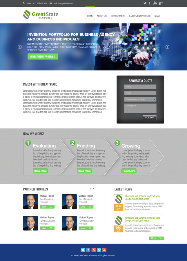 Web Design by design feedz for Great State Ventures | Design #3035887