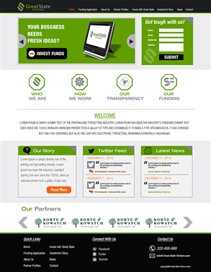 Diseño Web por Bright Star para Great State Ventures | Diseño: #3056634