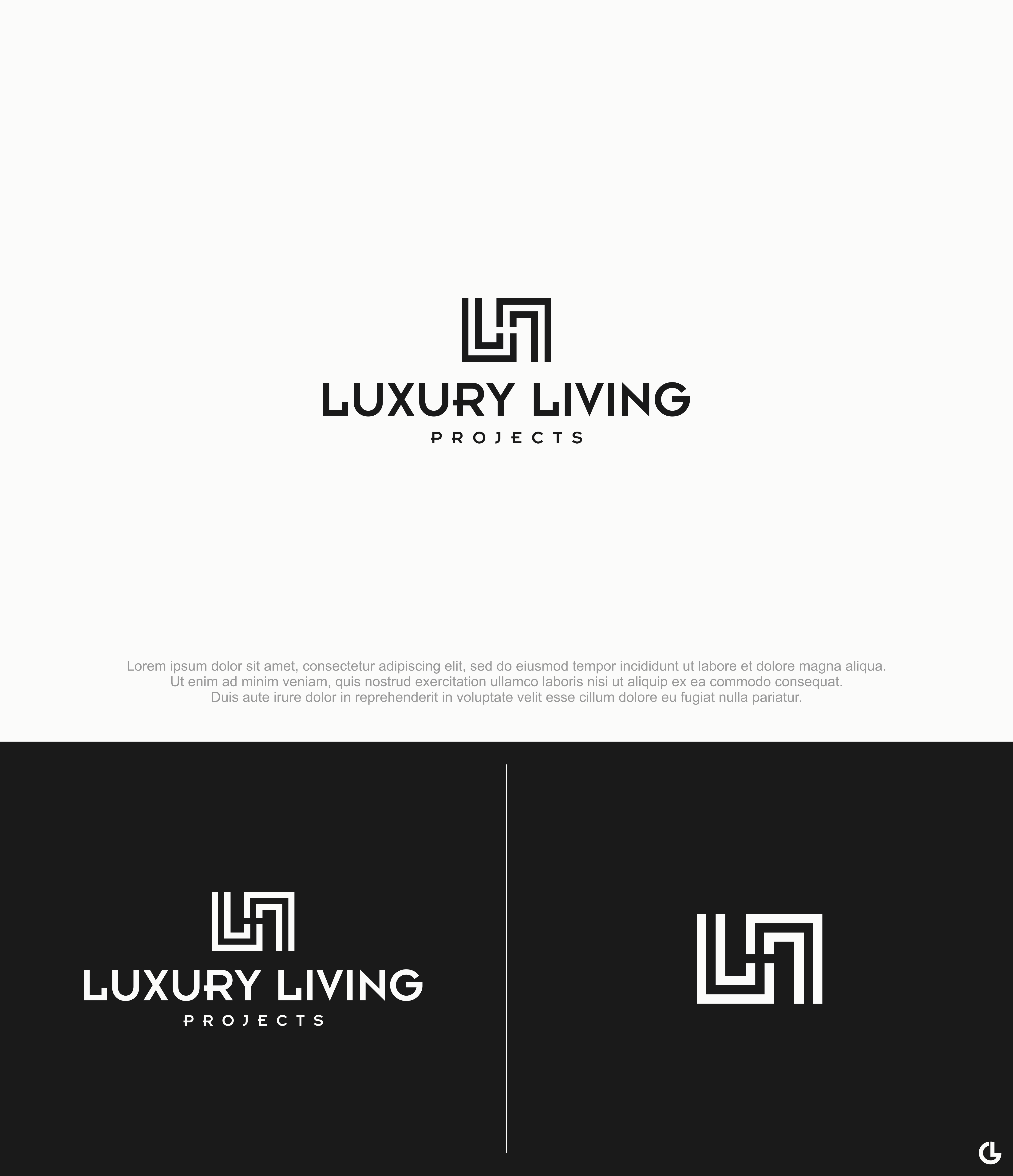 Logo Design by RICKY.T for Luxury Living Projects  | Design #25335001