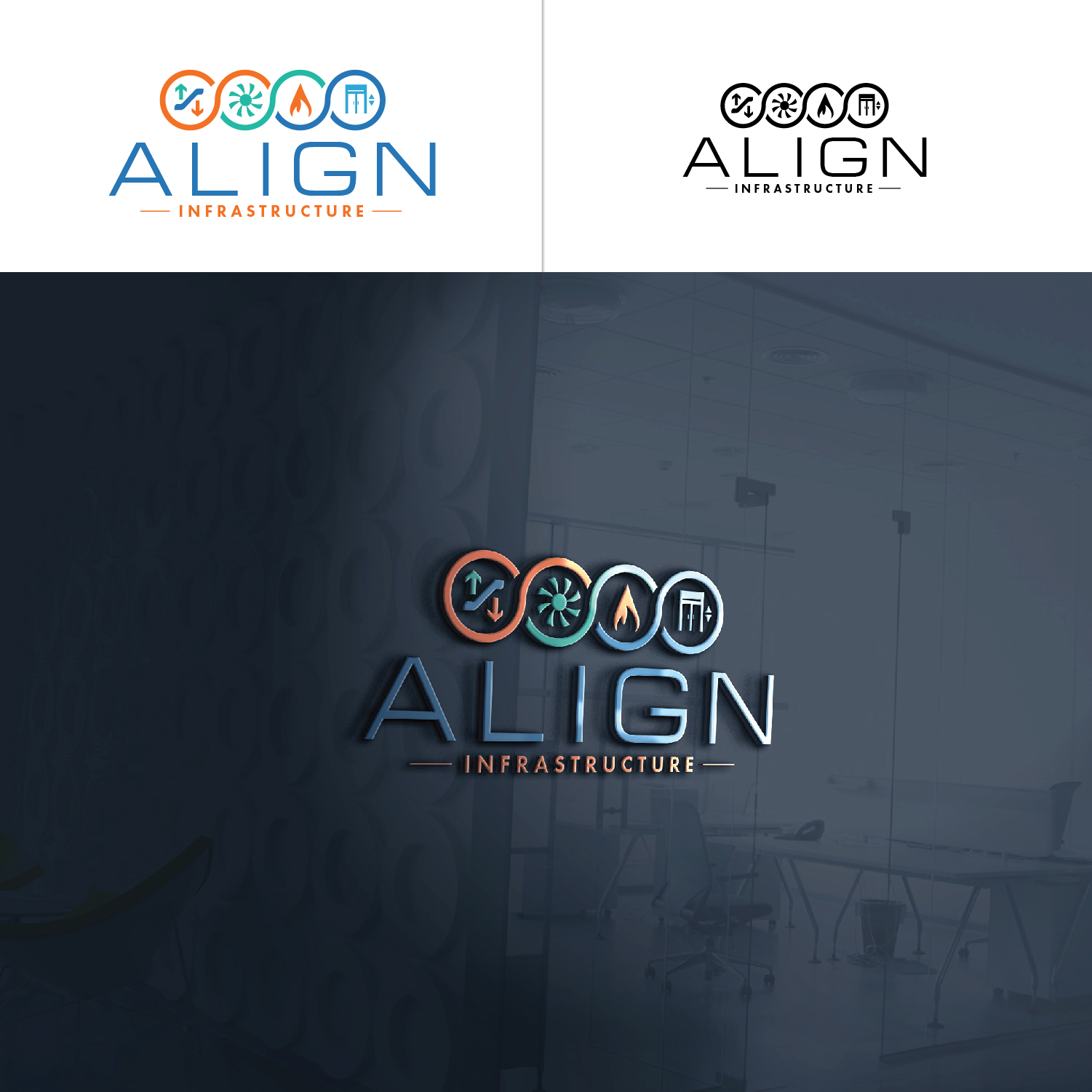 Logo Design by Maxo-Biz for Align Infrastructure, Inc. | Design #25315225