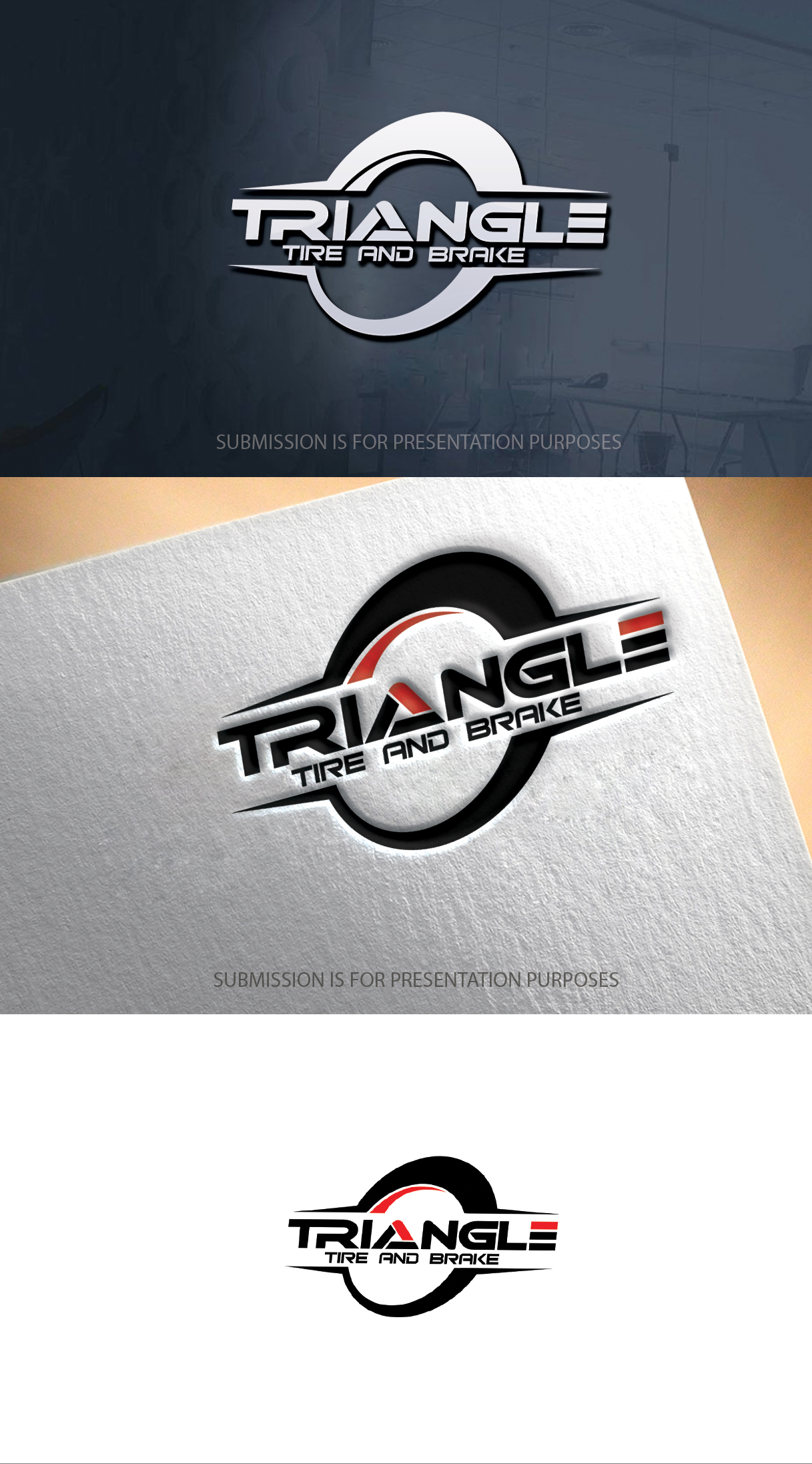 Logo Design by graphicevolution for Triangle Tire and Brake, Inc. | Design #25308253