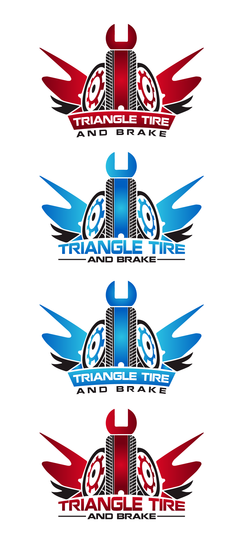 Logo Design by Makerson for Triangle Tire and Brake, Inc. | Design #25348785