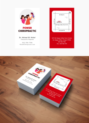 Power Chiropractic Business Cards | Business Card Design by Omee