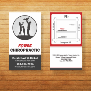 Power Chiropractic Business Cards | Business Card Design by mazyo2x