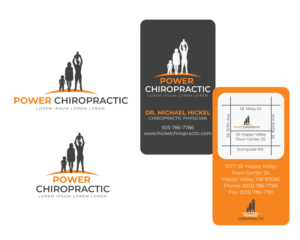 Power Chiropractic Business Cards | Business Card Design by cosmicline