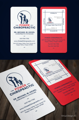 Power Chiropractic Business Cards | Business Card Design by SyncFuse™ Solutions
