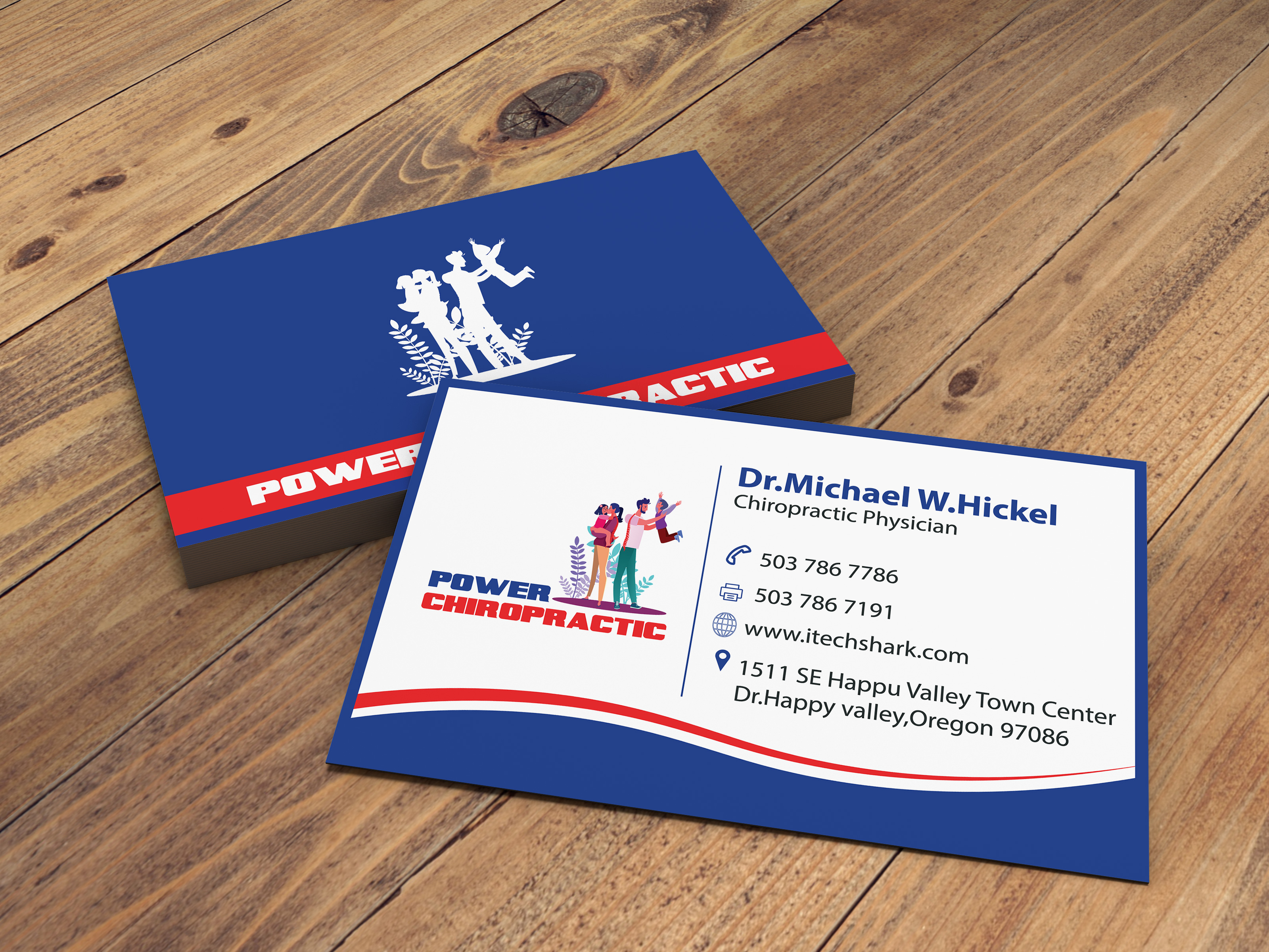 Business Card Design by adel 9 for Power Chiropractic | Design #25374219