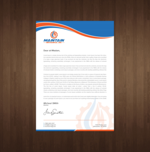 Maintain Mechanical - Letterhead | Design En-Tête par Tripti Ranjan Gain