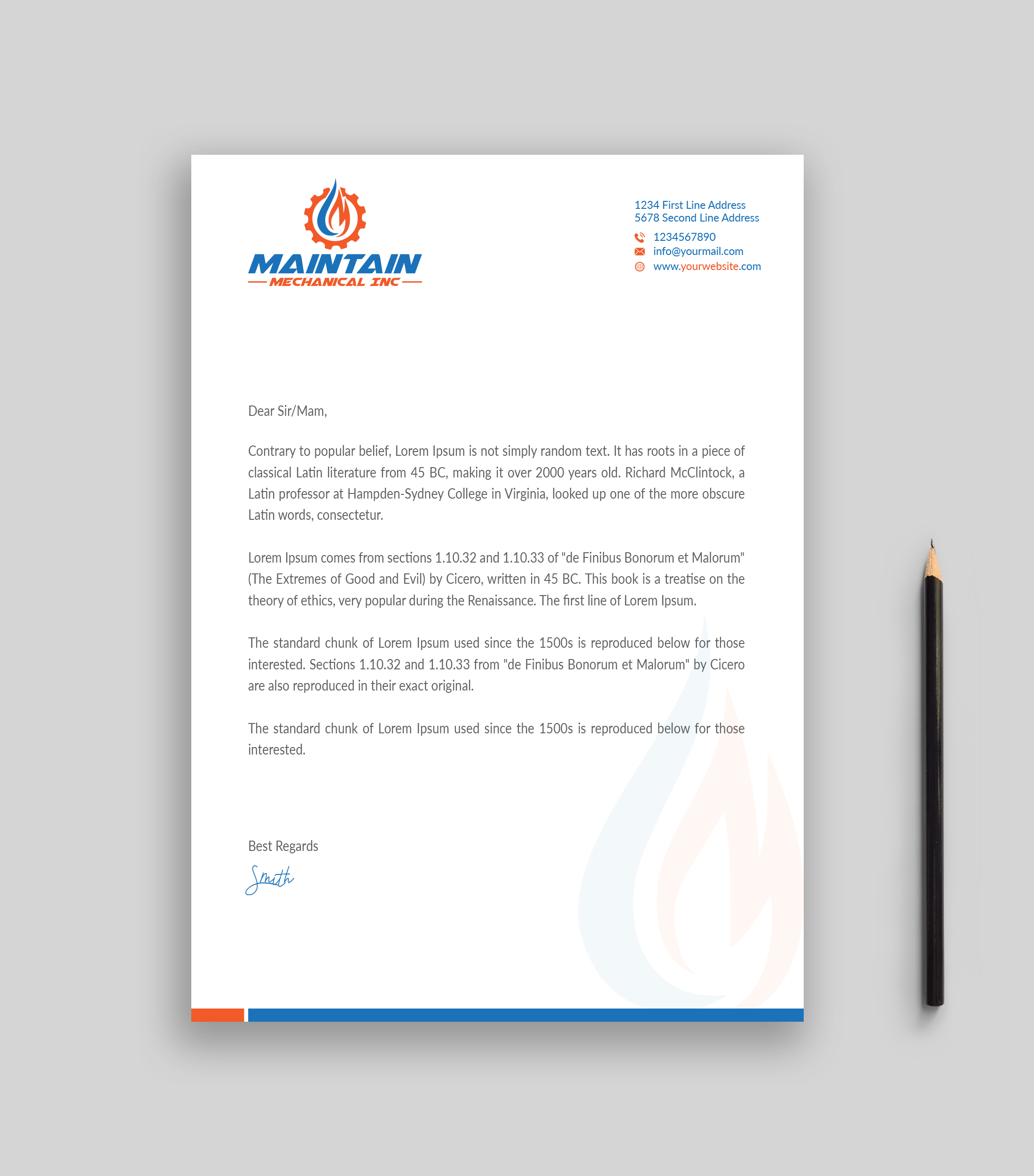 Letterhead Design by Musa. A for this project | Design #25317247