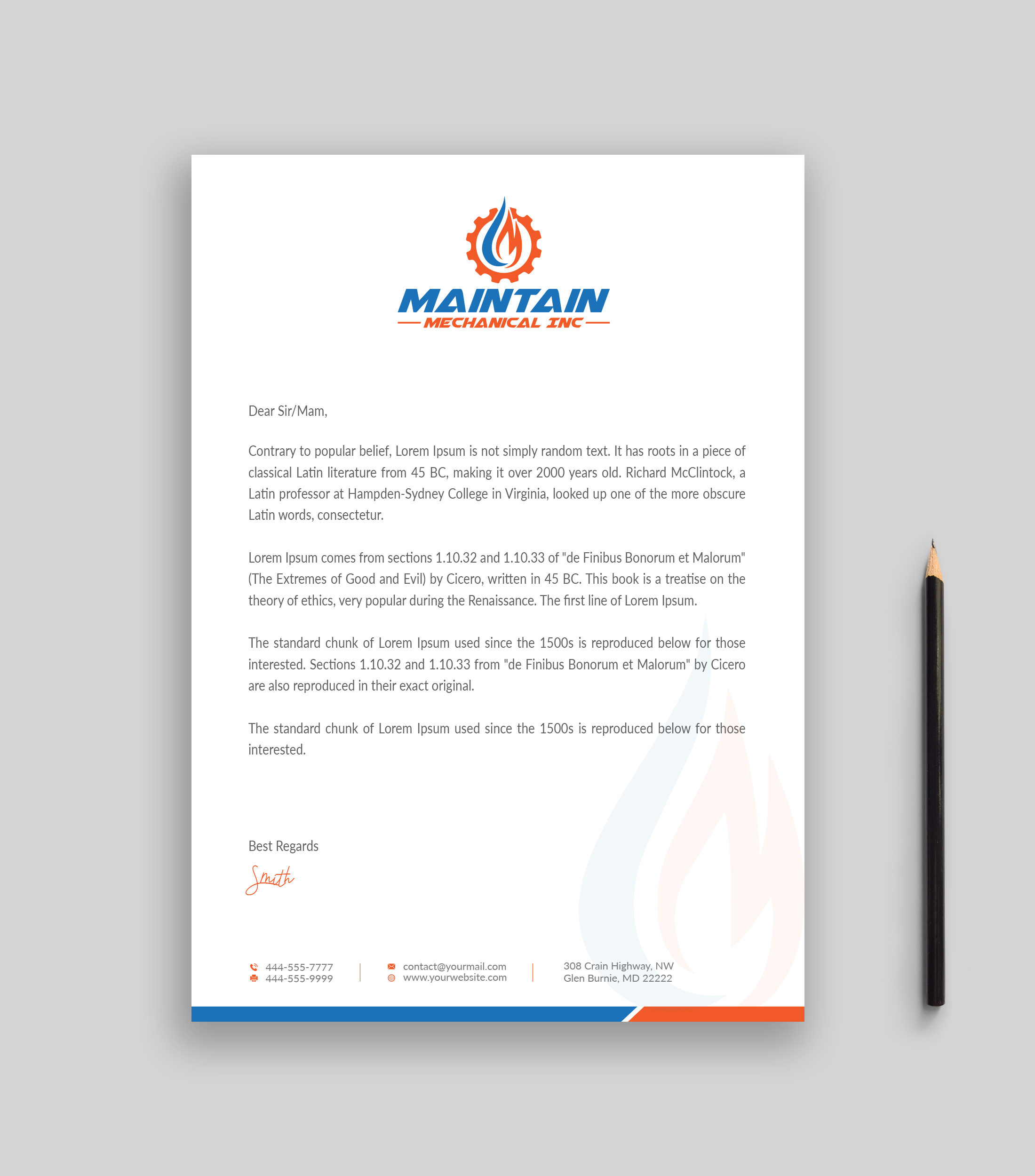 Letterhead Design by Musa. A for this project | Design #25317250