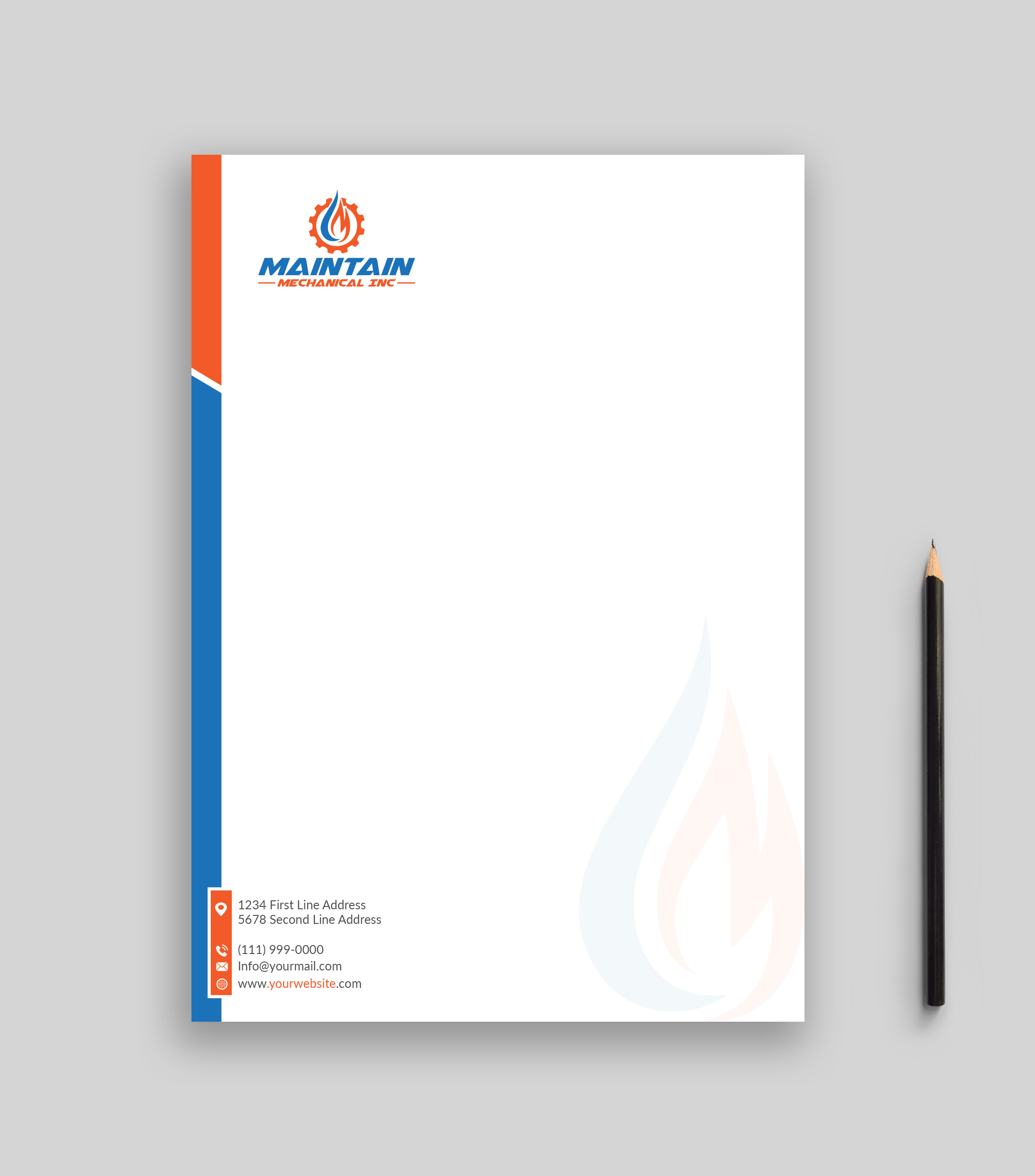 Letterhead Design by Musa. A for this project | Design #25317263