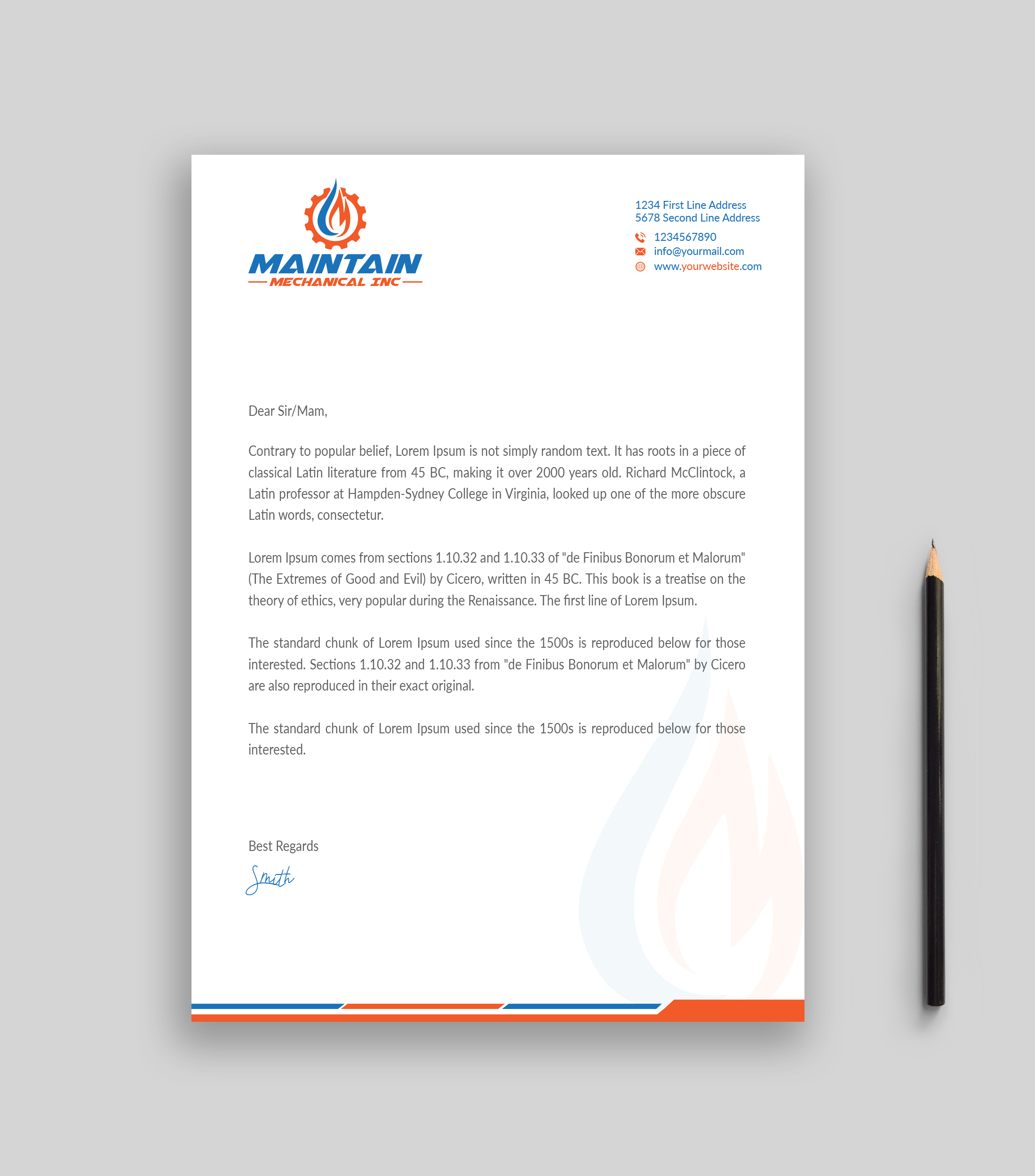 Letterhead Design by Musa. A for this project | Design #25317264