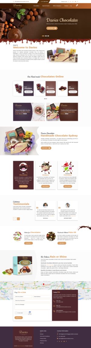 Redesign this Sydney Chocolatier Website | Diseño Web por sai.designer87