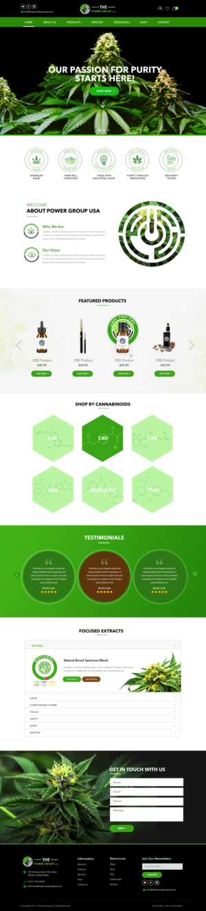 Agriculture farming Hemp and CBD | Web Design by Blue Sparrow