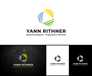 Logo completely independent or including the text Yann Rithner massage therapist / mental trainer. the text must be in french Yann Rithner massothérapeute / Préparateur mentale | Logo Design by MoonFeather