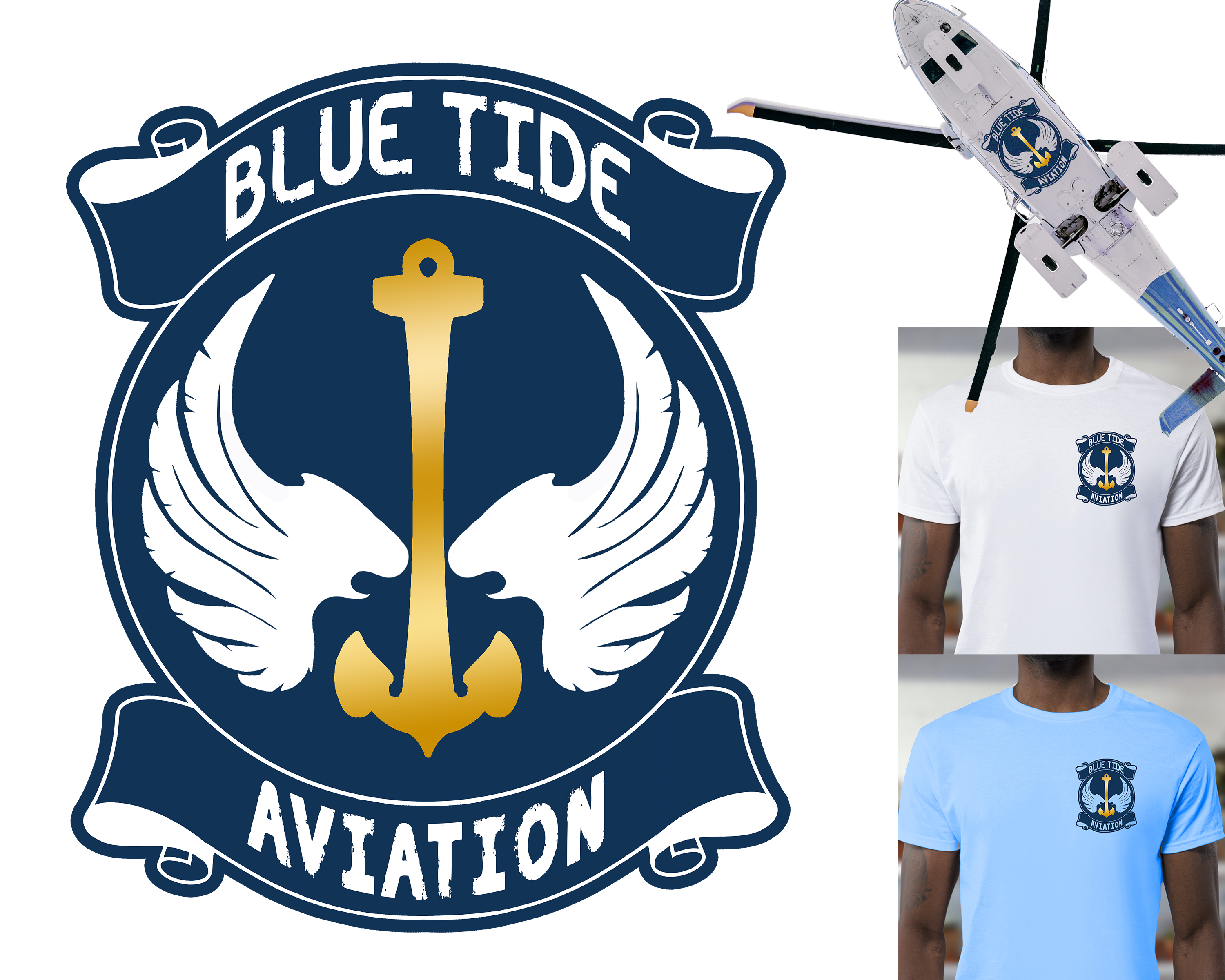 Logo Design by Urban Psycho Art for Blue Tide Aviation | Design #25317607