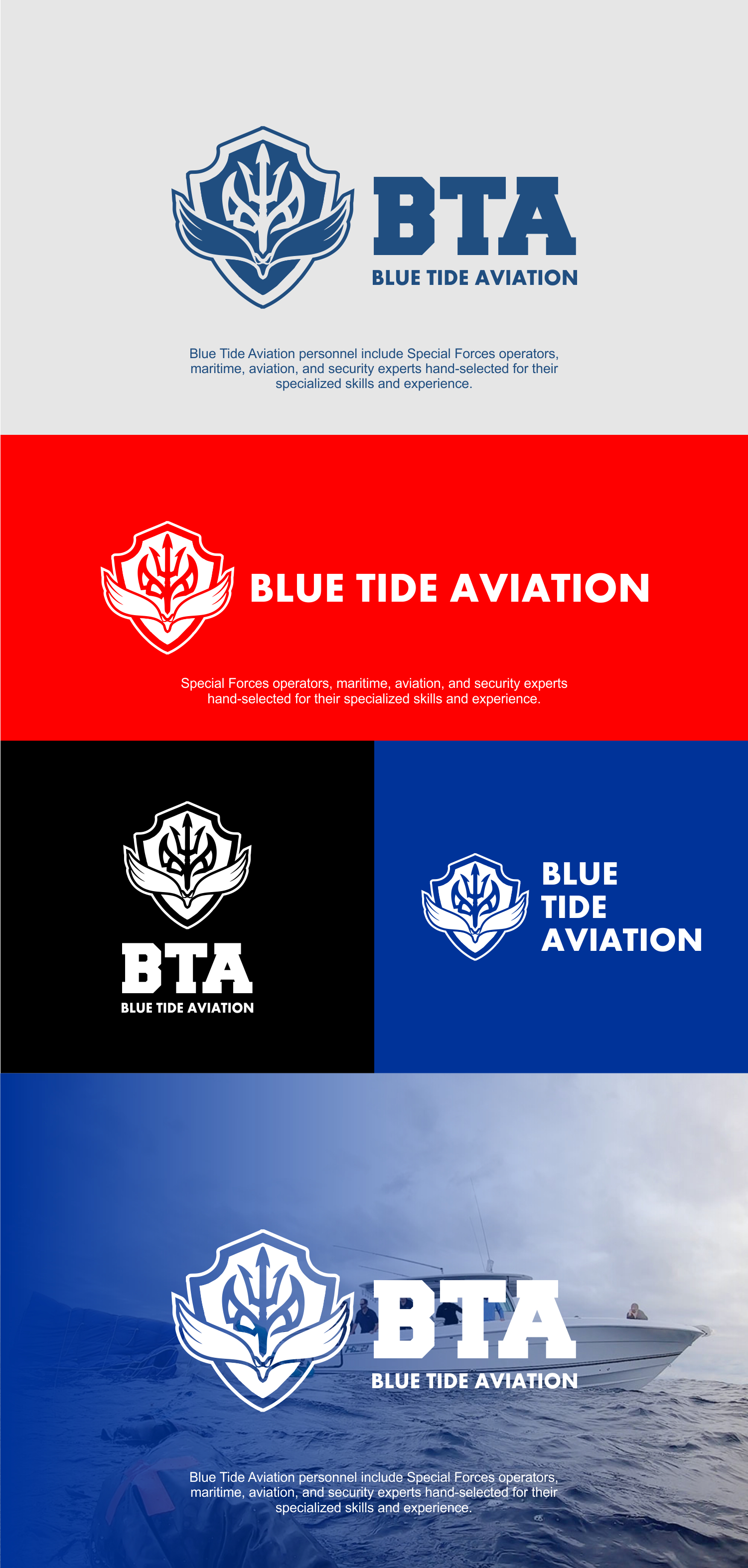 Logo Design by Srydsgn.Std for Blue Tide Aviation | Design #25309516