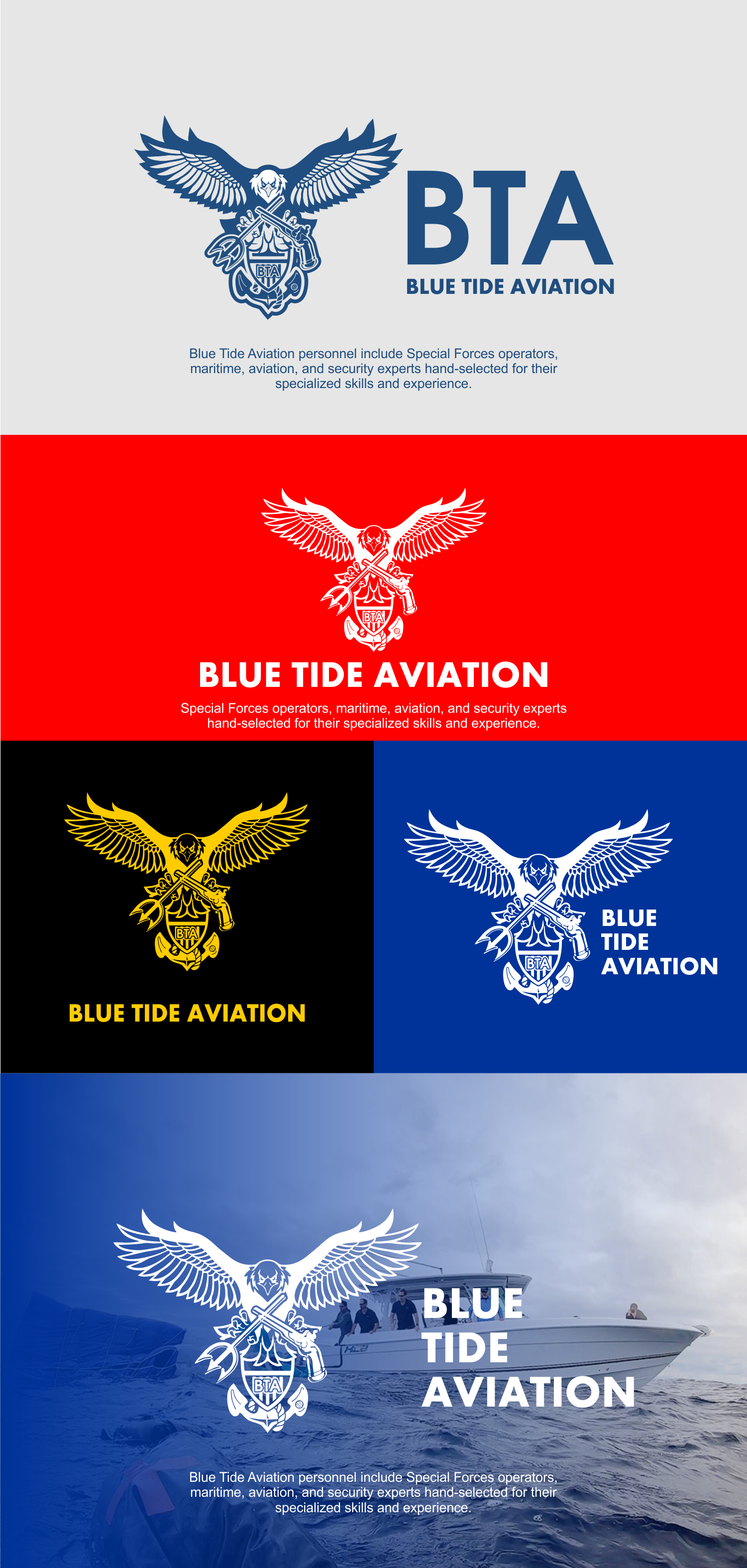 Logo Design by Srydsgn.Std for Blue Tide Aviation | Design #25319771