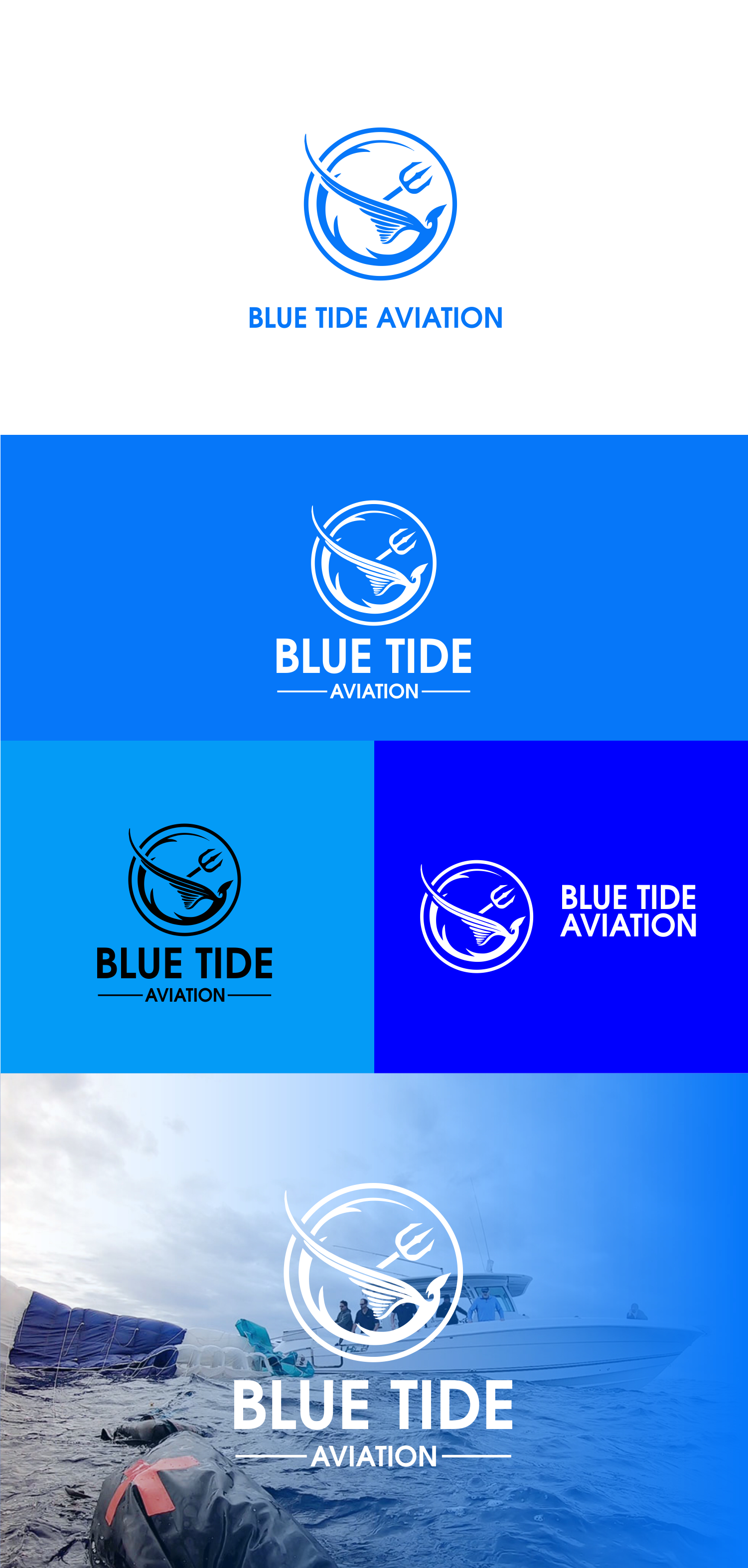 Logo Design by Srydsgn.Std for Blue Tide Aviation | Design #25332616