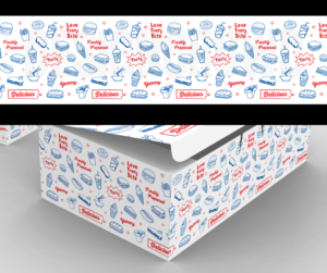 Seamless design for takeaway food boxes | Graphic Design by el_shekoo7