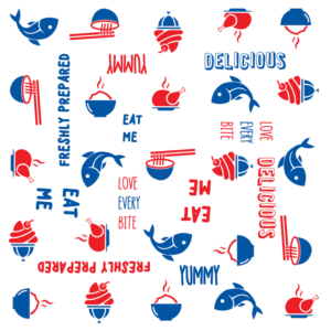 Seamless design for takeaway food boxes | Graphic Design by Bear Studio