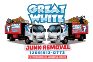 Great white junk removal we provide commercial & residential clean ups | Logo Design by singhania