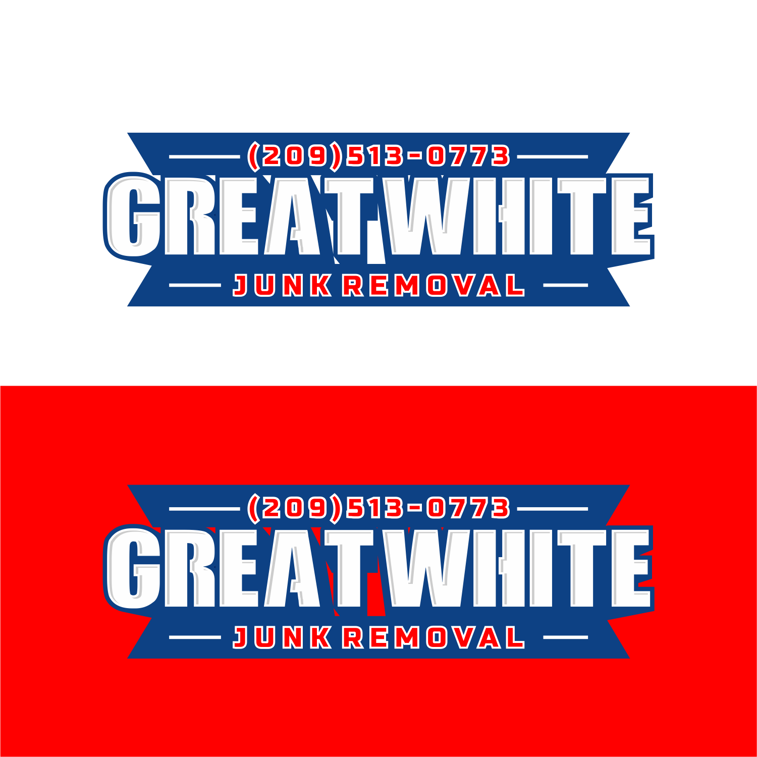 Logo Design by ThiagoB for Great white junk removal  | Design #25318397