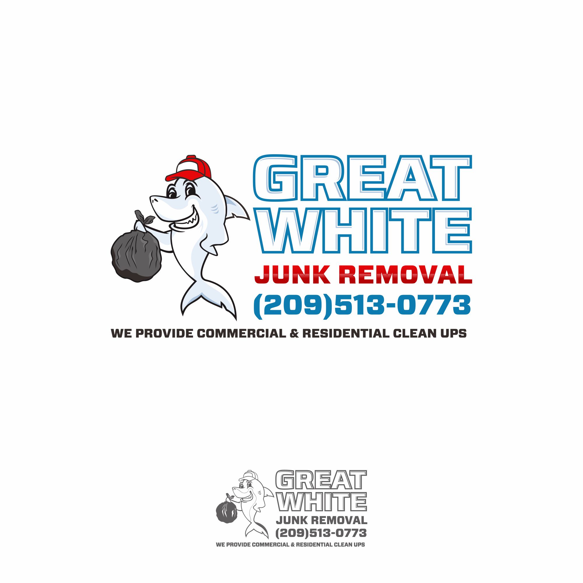 Diseño de Logo por ArtTam para Great white junk removal  | Diseño #25318352