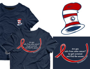 Fall 2020 Colon Cancer Awareness T-shirt | Graphic Design by ammar_ed