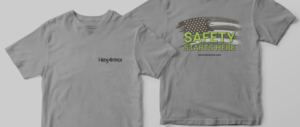 T-shirt for Safety Company to give away to industrial customers/workers at safety events | T-shirt Design by Elizaveta M