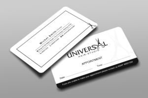 Universal Hair Studio Needs a new appointment business card  | Business Card Design by Uttom 2