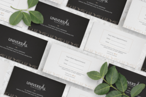 Universal Hair Studio Needs a new appointment business card  | Business Card Design by SyncFuse™ Solutions