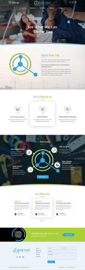 Web Design by Shijo John for DAS TEC | Design #25331114